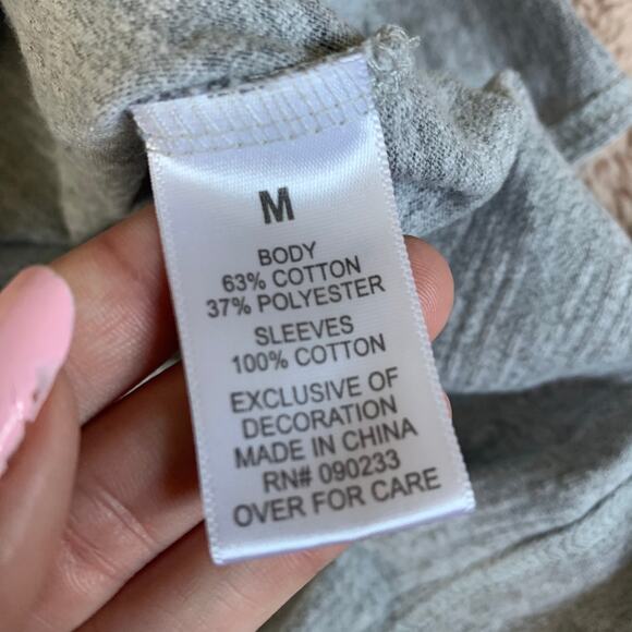 PacSun Men's Gray Basic Layered Long Sleeve Layering Boxy Fit Shirt Medium - Picture 6 of 9